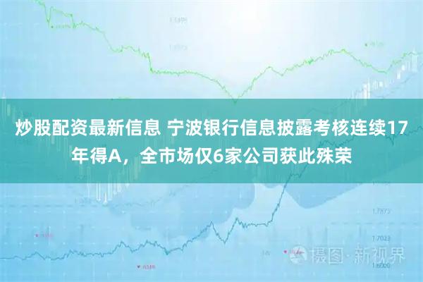 炒股配资最新信息 宁波银行信息披露考核连续17年得A，全市场仅6家公司获此殊荣